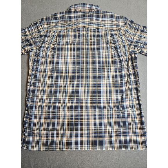 Patagonia Shirt Mens Large Multicolored textured Plaid Button short sleeve Shirt - Picture 7 of 7